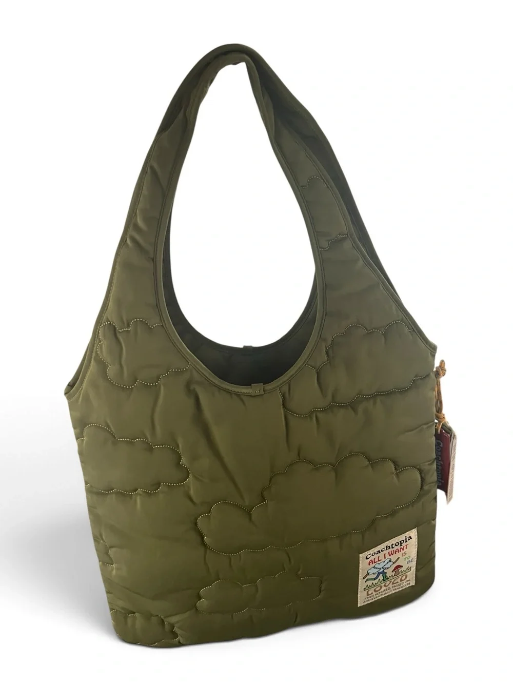 RARE COACH CAOCHTOPIA LOOP TOTE WITH CLOUD QUILTING:NWT Olive Green